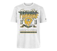 GREEN BAY PACKERS New Era Cap NFL Oversized T-Shirt Screent Print Distressed Team Graphic White Unisex