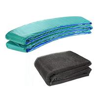 Greenbay Trampoline Replacement Spring Cover Padding Pad & Safety Net Enclosure Surround Bundle 10FT Green for 8 poles Trampoline