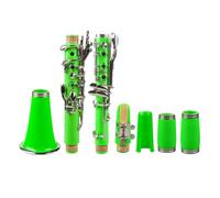 Green Bb Tone 17 Keys Clarinet ABS Body Cupronickel Keys Clarinet With Mouthpiece Reeds Carry Case Clarinet Kit
