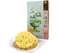 Green Bean Pastry,Mung Bean Cake,Famous Chinese Soft Pastry/Cakes/Biscuits, 5 Pieces/190g, 3 Optional Flavors, 绿豆糕 (Osmanthus Blossoms)