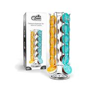 Green BEANS Capsule Holder Compatible with 24 Dolce Gusto Capsules - Coffee Capsule Stand Chrome-Plated - Rotates 360°