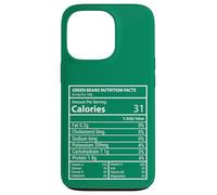 Green Beans Nutrition Facts Panel Minimal Typography Design Case for iPhone 13 Pro