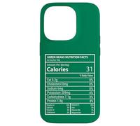 Green Beans Nutrition Facts Panel Minimal Typography Design Case for iPhone 14 Pro