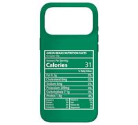 Green Beans Nutrition Facts Panel Minimal Typography Design Case for iPhone 17 Pro Max