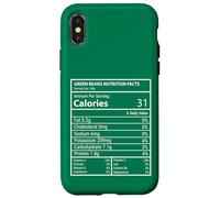 Green Beans Nutrition Facts Panel Minimal Typography Design Case for iPhone X/XS