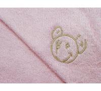 Green Bear Luxurious Bamboo Baby Cuddle Hooded Bath Towel - Naturally Hypoallergenic and Antibacterial - Pink - Made in the UK
