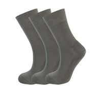 Green Bear Unisex Bamboo Grey Colour Socks 3-5 - Cushioned Sole - Soft & Antibacterial - 3 Pack