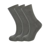 Green Bear Unisex Bamboo Grey Colour Socks-Size 3-5 Cushioned Sole - Soft & Antibacterial - 3 Pack