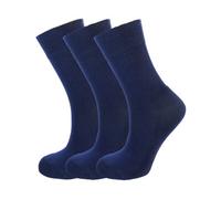 Green Bear Unisex Bamboo Navy Colour Socks-Size 6-8 Cushioned Sole - Soft & Antibacterial - 3 Pack