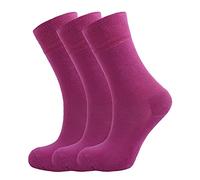 Green Bear Unisex Bamboo Pink Colour Socks 6-8 - Cushioned Sole - Soft & Antibacterial - 3 Pack