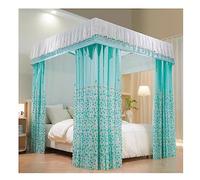 Green Bed Canopy Drapes - Mesh Protection Netting for Bedroom Decoration, Girl's Princess Room, Fits Single/Double Beds, Includes Metal Bracket, Stylish & Functional