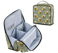 Green Bees Makeup Bag Travel Makeup Case for Women