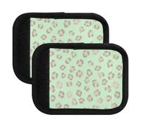 Green Beige Leopard Spots Pastel Luggage Handle Wrap Suitcase Tags Suitcase Makers Covers for Travel, 5.9x4.3in, Green Beige Leopard Spots Pastel, one sizex4