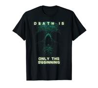 Green Binary Matrix Skull Death is only the beginning T-Shirt