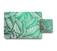 green biophilic design with natural analogues texture placemat coaster set Benjamin Tate Design Natural One Size