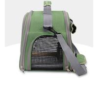 Green Bird Carrier - Parrot Travel Cage | Parrot Backpack | Zippered Breathable Carrier Bag | Parrot Travel Bag | Comfortable Bird Carrier with Standing Perch | Pet Bird Supplies for Hospital