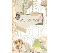 Green Bird Collage Journal: A 6x9 Blank Notebook for Reflections and Note Taking