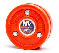 Green Biscuit NHL Teams Original Passing/Handling Training Puck (New York Islanders) - Off-Ice/Street Hockey Puck