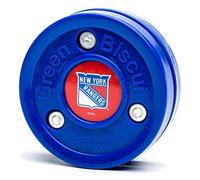 Green Biscuit NHL Teams Original Passing/Handling Training Puck (New York Rangers) - Off-Ice/Street Hockey Puck
