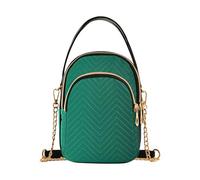 Green Black Gradient Shoulder Handbags for Women Cute Animal Chain Strap Phone Wallet Handbag Quilted Zipper Ladies Clutch Satchel