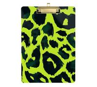 Green Black Leopard Print A4 Tactical clipboard Waterproof for Police Office Nurse Football Coaches Gold 9 x 12 in