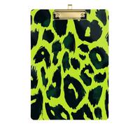 Green Black Leopard Print car clipboard Standard Hole for Coaches Medical Classroom Tablas para escribir Size 9 x 12