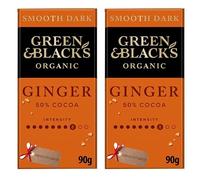 Green & Black Organic Smooth Dark Ginger Chocolate Bar, 50% Cocoa, 90g, Pack of 2