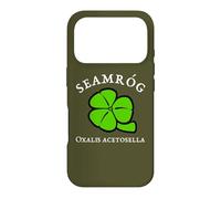 Green Black White Shamrock Saint Patrick's Day Floral Art Case for iPhone 17 Pro