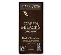 Green & Black's Organic 70 Percent Dark Chocolate Bar, 90 g, Pack of 5