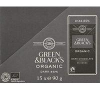 Green & Black's Organic 85% Dark Chocolate Bar, Intense Bitter Cocoa with Madagascan Vanilla, 85% Cocoa, 90g