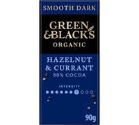 Green & Black's Organic Hazelnut & Currant Dark Chocolate Bar, 90g (1-Pack)