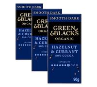 Green & Black's Organic Hazelnut & Currant Dark Chocolate Bar, 90g (3-Pack)