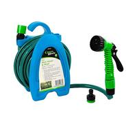 Green Blade 1x Green 10m Mini Hose with Spray Gun - Garden Watering Wall Tap Water Pipe Long Flexible Retractable Hosepipe Reel Nozzle Set