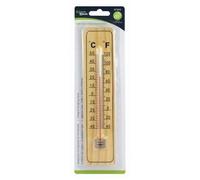 Green Blade 22cm Wooden Garden Thermometer - Large Traditional Analogue Weatherproof Outdoor Greenhouse Shed Temperature Monitor Gauge