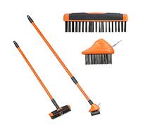 Green Blade 3-in-1 Steel Weed Brush, BROOM, Black/Orange, Telescopic Handle, 7x18.5x86cm, 1.44lbs, 2-Year Warranty