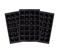 Green Blade 3x 24 Cell Black Seed Trays - Plastic Garden Greenhouse Plant Seedling Growing Planting Potting Germination Propagator Starter Kit