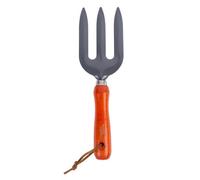 Green Blade Heavy Duty Wooden Handle Hand Fork - Red Green Blade Red