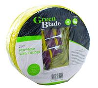 25m Kink Resistant Professional Garden Hose Pipe / Hosepipe in Yellow with Fittings
