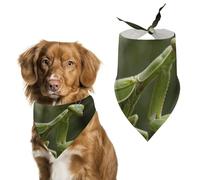 Green Blades Between The Branches Dog Bandana, Soft Breathable Pet Scarf, Personalized Dog Bib Kerchief for Small Medium Large Dogs Cats, Exquisite Pet Neckerchief for Daily Wear, Travel, Party