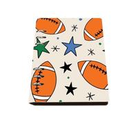 Green Blue and Black Stars Footballs Notebook A5, Pu Leather A5 Notebooks, Lined Paper Meeting Notebook 180Pages/90Sheets, Note Pads for Note Taking, Books for Work, College Essentials Journal Diary