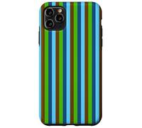 Green Blue Brown Vertical Lines Earth Day Geometric Ecology Case for iPhone 11 Pro Max