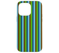 Green Blue Brown Vertical Lines Earth Day Geometric Ecology Case for iPhone 14 Pro Max