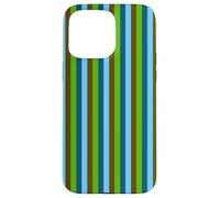 Green Blue Brown Vertical Lines Earth Day Geometric Ecology Case for iPhone 15 Pro Max