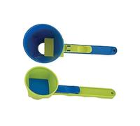 (green,blue) Coffee Spoon Sliding Scoop Funnel 2 In 1 Sliding Design Measuring Spoon Funnel Longer Handle No Spill Measuring Spoon Funnel Precise Measurement