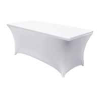Green Blue Elastic Tablecloth Catering Table Cover, 180x75x75cm, Spandex (White)