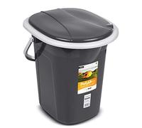 Green Blue GB320 Portable Toilet 19L Mobile Bucket Travel Lightweight Toilet for Hiking Campfire Grill Fishing Festivals Use (Anthracite)