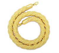 Green Blue Grey White Black Gold Red Hanging Hemp Braided Stanchion Rope, Home Theater Crowd Queue Barrier Twist Ropes, Gold Clips/Grey/2M/6.5Ft, Slzmnx, Gold, 1.5M/4.9Ft