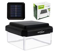 GreenBlue Solar LED Post Cap Light, Black, Plastic, 101x101mm, Warm White 3200K, Auto On/Off, up to 8 Hours Runtime, GB128 WW