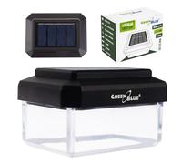 Green Blue LED solar post light with twilight sensor, warm white 3200K | Canopy, wireless installation | This product does not require an energy efficiency certificate