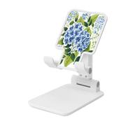 Green Blue Poppies Flowers Foldable Cell Phone Stand Adjustable Angle Height Desktop Portable Cellphone Cradle Compatible With All Smartphone White-Style